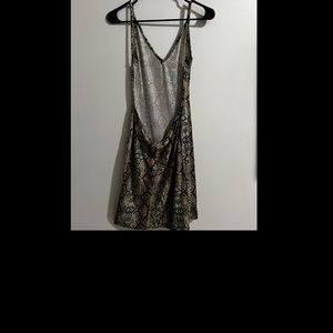SNAKE PRINT MINI DRESS